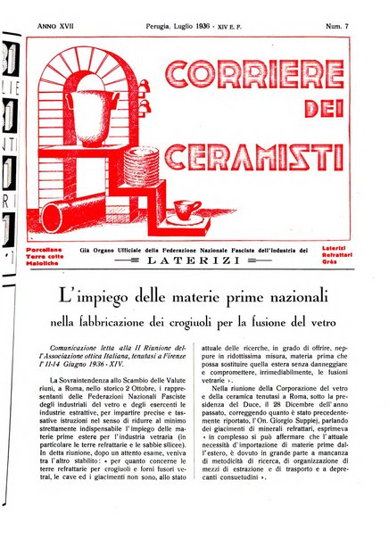 Corriere dei ceramisti rivista tecnica delle industrie ceramiche