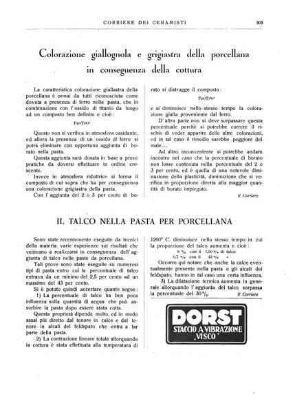 Corriere dei ceramisti rivista tecnica delle industrie ceramiche