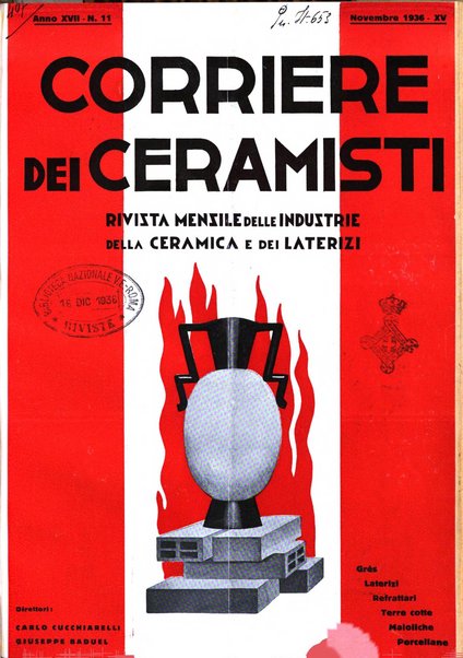 Corriere dei ceramisti rivista tecnica delle industrie ceramiche