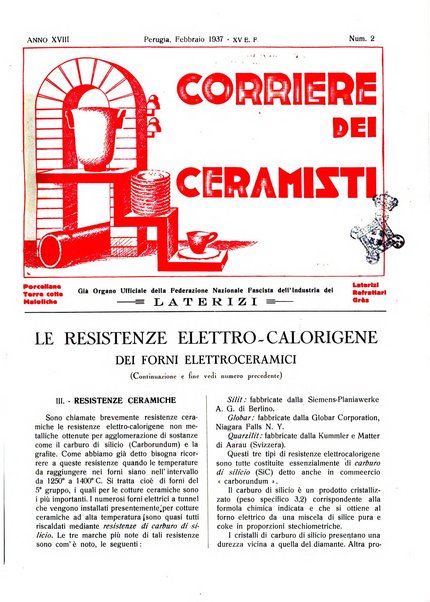 Corriere dei ceramisti rivista tecnica delle industrie ceramiche