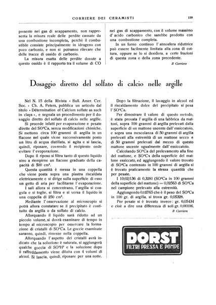 Corriere dei ceramisti rivista tecnica delle industrie ceramiche