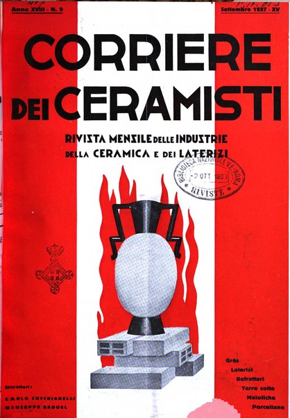 Corriere dei ceramisti rivista tecnica delle industrie ceramiche