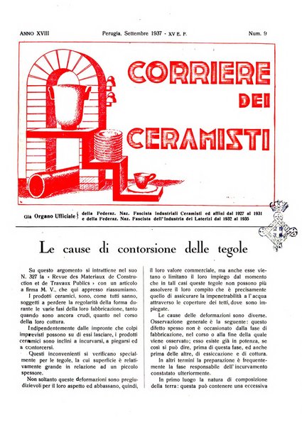 Corriere dei ceramisti rivista tecnica delle industrie ceramiche