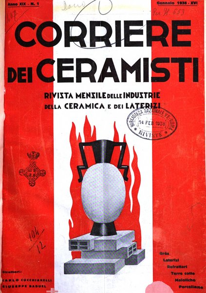 Corriere dei ceramisti rivista tecnica delle industrie ceramiche