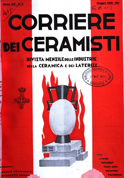 Corriere dei ceramisti rivista tecnica delle industrie ceramiche