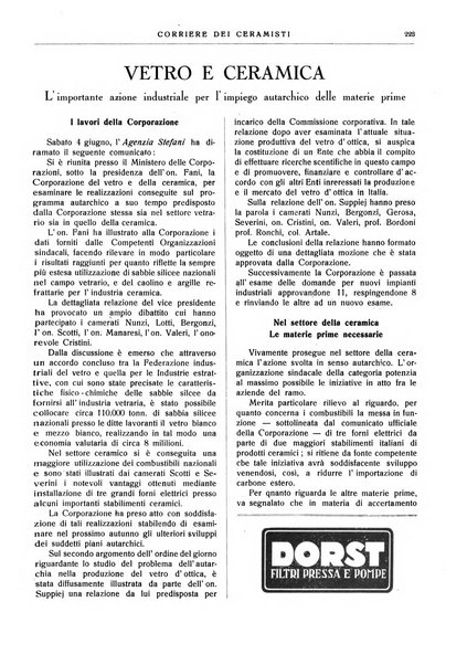 Corriere dei ceramisti rivista tecnica delle industrie ceramiche