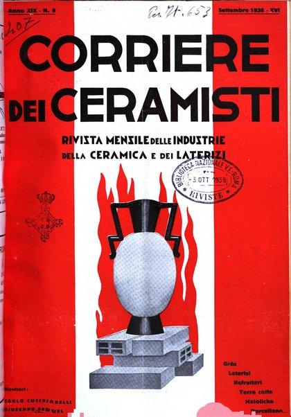 Corriere dei ceramisti rivista tecnica delle industrie ceramiche