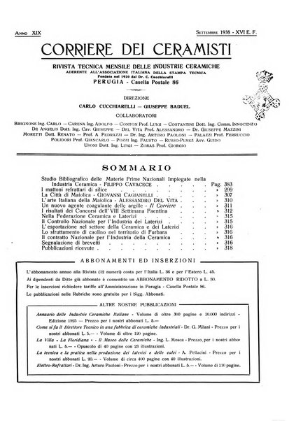 Corriere dei ceramisti rivista tecnica delle industrie ceramiche