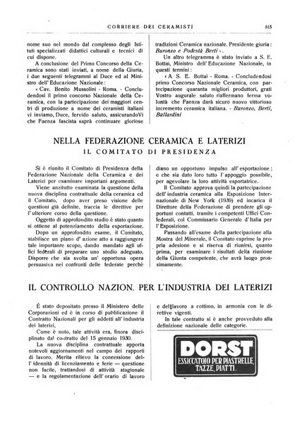 Corriere dei ceramisti rivista tecnica delle industrie ceramiche