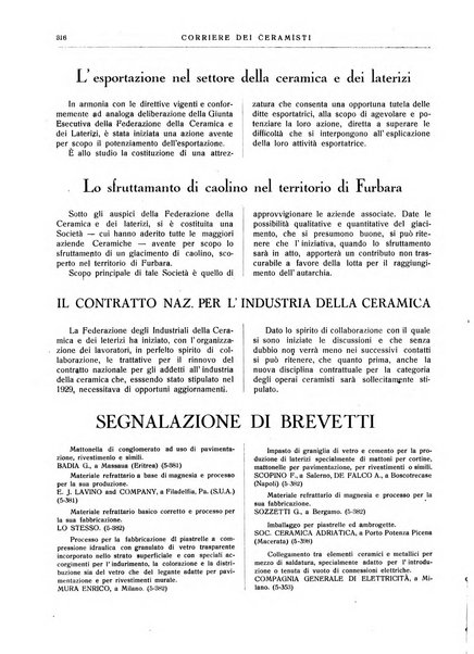 Corriere dei ceramisti rivista tecnica delle industrie ceramiche