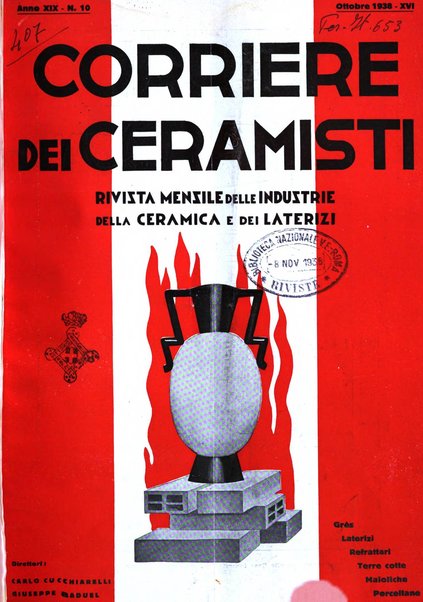 Corriere dei ceramisti rivista tecnica delle industrie ceramiche