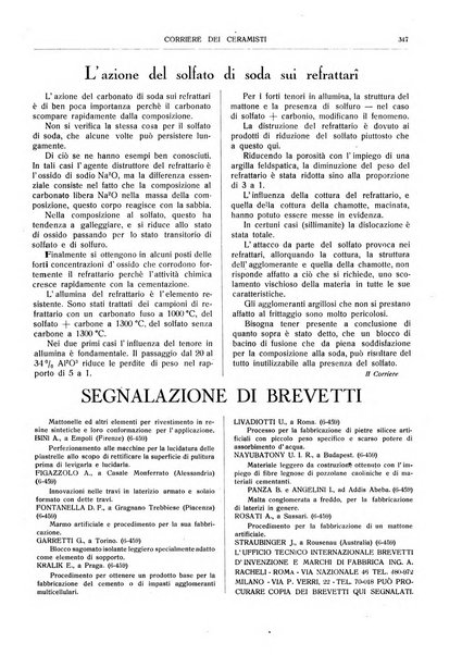 Corriere dei ceramisti rivista tecnica delle industrie ceramiche