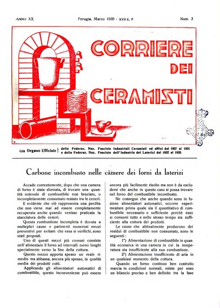 Corriere dei ceramisti rivista tecnica delle industrie ceramiche