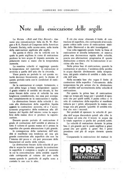 Corriere dei ceramisti rivista tecnica delle industrie ceramiche