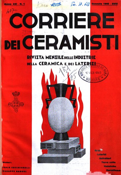 Corriere dei ceramisti rivista tecnica delle industrie ceramiche