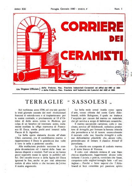 Corriere dei ceramisti rivista tecnica delle industrie ceramiche