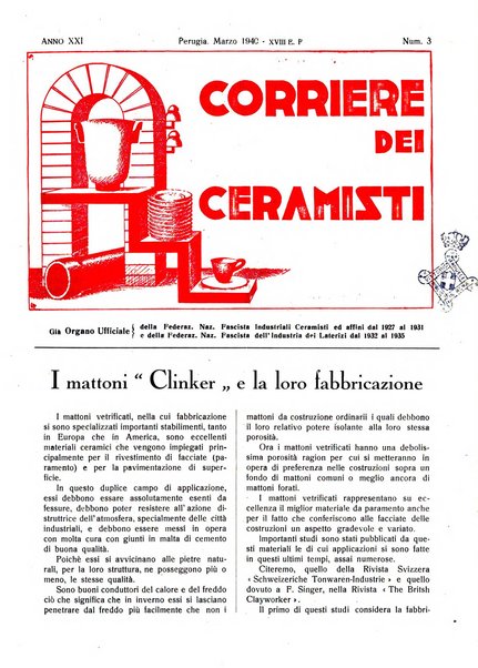 Corriere dei ceramisti rivista tecnica delle industrie ceramiche