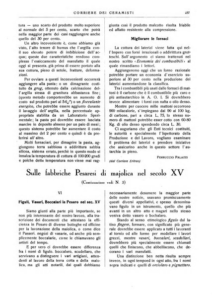 Corriere dei ceramisti rivista tecnica delle industrie ceramiche