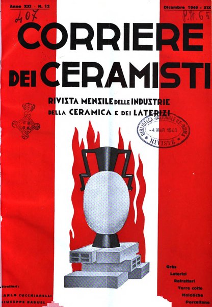 Corriere dei ceramisti rivista tecnica delle industrie ceramiche