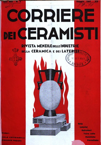 Corriere dei ceramisti rivista tecnica delle industrie ceramiche