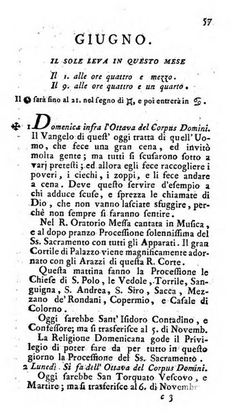 Diario di Colorno per l'anno 1777.[-1802.] nel quale trovansi segnate tutte le funzioni ecclesiastiche e tutte le indulgenze, oltre alla dichiarazione di varie cose necessarie, dilettevoli ed utili agli abitanti di Colorno a cui comodo, e uantaggio principalmente è stato composto