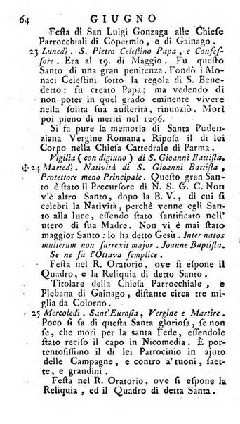 Diario di Colorno per l'anno 1777.[-1802.] nel quale trovansi segnate tutte le funzioni ecclesiastiche e tutte le indulgenze, oltre alla dichiarazione di varie cose necessarie, dilettevoli ed utili agli abitanti di Colorno a cui comodo, e uantaggio principalmente è stato composto