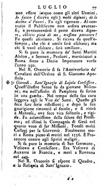 Diario di Colorno per l'anno 1777.[-1802.] nel quale trovansi segnate tutte le funzioni ecclesiastiche e tutte le indulgenze, oltre alla dichiarazione di varie cose necessarie, dilettevoli ed utili agli abitanti di Colorno a cui comodo, e uantaggio principalmente è stato composto