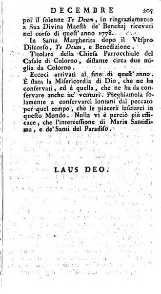 Diario di Colorno per l'anno 1777.[-1802.] nel quale trovansi segnate tutte le funzioni ecclesiastiche e tutte le indulgenze, oltre alla dichiarazione di varie cose necessarie, dilettevoli ed utili agli abitanti di Colorno a cui comodo, e uantaggio principalmente è stato composto