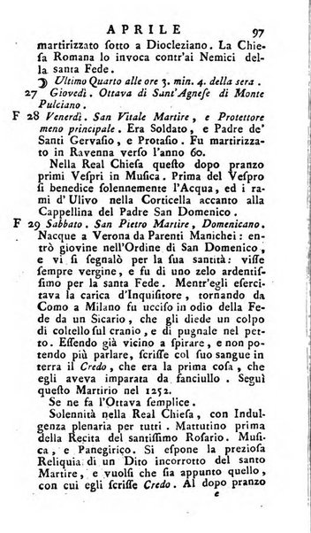 Diario di Colorno per l'anno 1777.[-1802.] nel quale trovansi segnate tutte le funzioni ecclesiastiche e tutte le indulgenze, oltre alla dichiarazione di varie cose necessarie, dilettevoli ed utili agli abitanti di Colorno a cui comodo, e uantaggio principalmente è stato composto