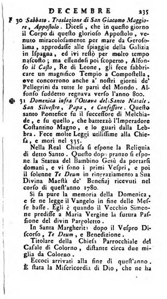 Diario di Colorno per l'anno 1777.[-1802.] nel quale trovansi segnate tutte le funzioni ecclesiastiche e tutte le indulgenze, oltre alla dichiarazione di varie cose necessarie, dilettevoli ed utili agli abitanti di Colorno a cui comodo, e uantaggio principalmente è stato composto