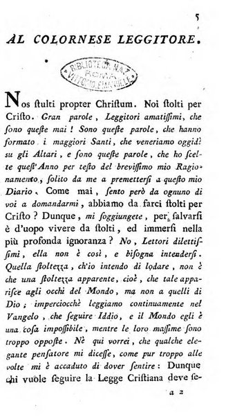 Diario di Colorno per l'anno 1777.[-1802.] nel quale trovansi segnate tutte le funzioni ecclesiastiche e tutte le indulgenze, oltre alla dichiarazione di varie cose necessarie, dilettevoli ed utili agli abitanti di Colorno a cui comodo, e uantaggio principalmente è stato composto