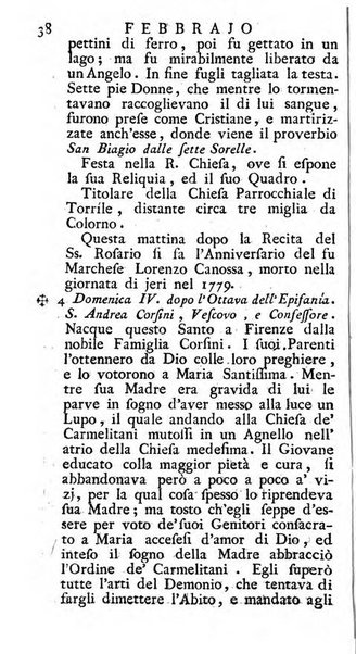 Diario di Colorno per l'anno 1777.[-1802.] nel quale trovansi segnate tutte le funzioni ecclesiastiche e tutte le indulgenze, oltre alla dichiarazione di varie cose necessarie, dilettevoli ed utili agli abitanti di Colorno a cui comodo, e uantaggio principalmente è stato composto