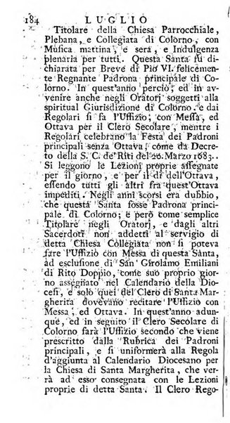 Diario di Colorno per l'anno 1777.[-1802.] nel quale trovansi segnate tutte le funzioni ecclesiastiche e tutte le indulgenze, oltre alla dichiarazione di varie cose necessarie, dilettevoli ed utili agli abitanti di Colorno a cui comodo, e uantaggio principalmente è stato composto