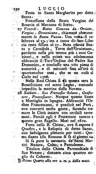 Diario di Colorno per l'anno 1777.[-1802.] nel quale trovansi segnate tutte le funzioni ecclesiastiche e tutte le indulgenze, oltre alla dichiarazione di varie cose necessarie, dilettevoli ed utili agli abitanti di Colorno a cui comodo, e uantaggio principalmente è stato composto