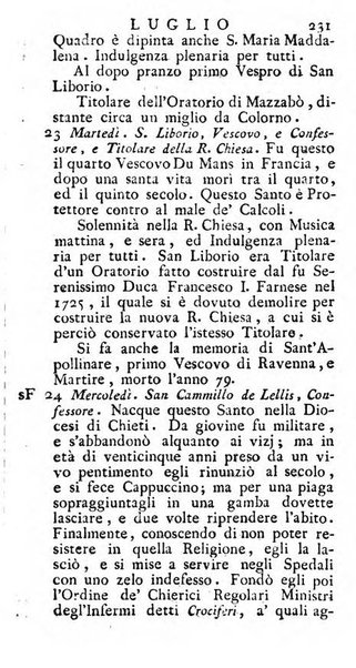 Diario di Colorno per l'anno 1777.[-1802.] nel quale trovansi segnate tutte le funzioni ecclesiastiche e tutte le indulgenze, oltre alla dichiarazione di varie cose necessarie, dilettevoli ed utili agli abitanti di Colorno a cui comodo, e uantaggio principalmente è stato composto