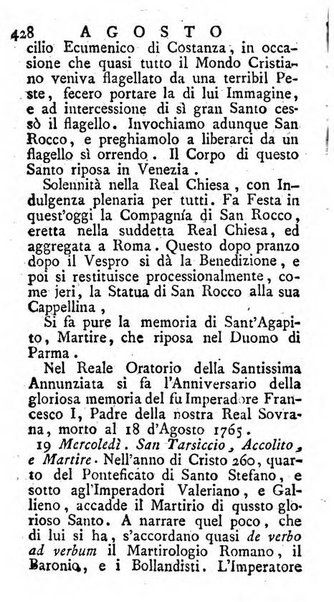 Diario di Colorno per l'anno 1777.[-1802.] nel quale trovansi segnate tutte le funzioni ecclesiastiche e tutte le indulgenze, oltre alla dichiarazione di varie cose necessarie, dilettevoli ed utili agli abitanti di Colorno a cui comodo, e uantaggio principalmente è stato composto