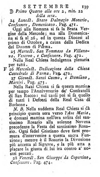 Diario di Colorno per l'anno 1777.[-1802.] nel quale trovansi segnate tutte le funzioni ecclesiastiche e tutte le indulgenze, oltre alla dichiarazione di varie cose necessarie, dilettevoli ed utili agli abitanti di Colorno a cui comodo, e uantaggio principalmente è stato composto