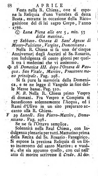 Diario di Colorno per l'anno 1777.[-1802.] nel quale trovansi segnate tutte le funzioni ecclesiastiche e tutte le indulgenze, oltre alla dichiarazione di varie cose necessarie, dilettevoli ed utili agli abitanti di Colorno a cui comodo, e uantaggio principalmente è stato composto