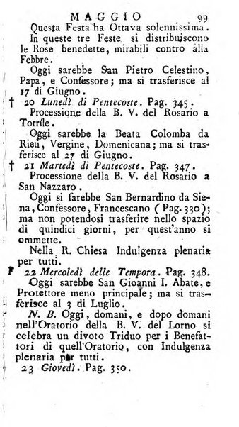 Diario di Colorno per l'anno 1777.[-1802.] nel quale trovansi segnate tutte le funzioni ecclesiastiche e tutte le indulgenze, oltre alla dichiarazione di varie cose necessarie, dilettevoli ed utili agli abitanti di Colorno a cui comodo, e uantaggio principalmente è stato composto