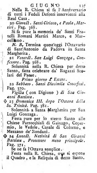 Diario di Colorno per l'anno 1777.[-1802.] nel quale trovansi segnate tutte le funzioni ecclesiastiche e tutte le indulgenze, oltre alla dichiarazione di varie cose necessarie, dilettevoli ed utili agli abitanti di Colorno a cui comodo, e uantaggio principalmente è stato composto