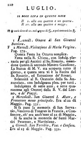 Diario di Colorno per l'anno 1777.[-1802.] nel quale trovansi segnate tutte le funzioni ecclesiastiche e tutte le indulgenze, oltre alla dichiarazione di varie cose necessarie, dilettevoli ed utili agli abitanti di Colorno a cui comodo, e uantaggio principalmente è stato composto