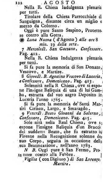 Diario di Colorno per l'anno 1777.[-1802.] nel quale trovansi segnate tutte le funzioni ecclesiastiche e tutte le indulgenze, oltre alla dichiarazione di varie cose necessarie, dilettevoli ed utili agli abitanti di Colorno a cui comodo, e uantaggio principalmente è stato composto