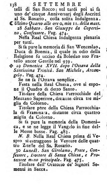 Diario di Colorno per l'anno 1777.[-1802.] nel quale trovansi segnate tutte le funzioni ecclesiastiche e tutte le indulgenze, oltre alla dichiarazione di varie cose necessarie, dilettevoli ed utili agli abitanti di Colorno a cui comodo, e uantaggio principalmente è stato composto