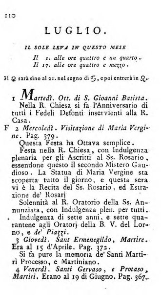 Diario di Colorno per l'anno 1777.[-1802.] nel quale trovansi segnate tutte le funzioni ecclesiastiche e tutte le indulgenze, oltre alla dichiarazione di varie cose necessarie, dilettevoli ed utili agli abitanti di Colorno a cui comodo, e uantaggio principalmente è stato composto