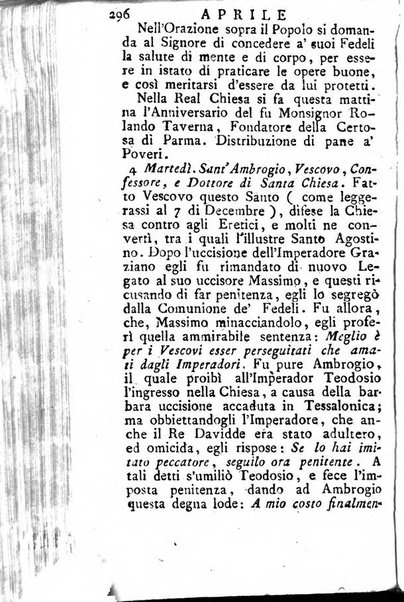 Diario di Colorno per l'anno 1777.[-1802.] nel quale trovansi segnate tutte le funzioni ecclesiastiche e tutte le indulgenze, oltre alla dichiarazione di varie cose necessarie, dilettevoli ed utili agli abitanti di Colorno a cui comodo, e uantaggio principalmente è stato composto