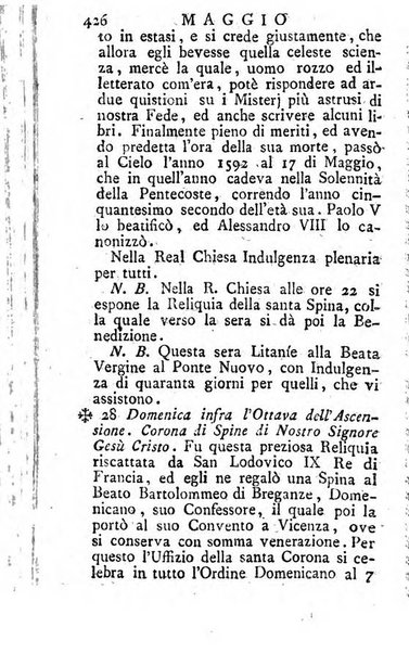 Diario di Colorno per l'anno 1777.[-1802.] nel quale trovansi segnate tutte le funzioni ecclesiastiche e tutte le indulgenze, oltre alla dichiarazione di varie cose necessarie, dilettevoli ed utili agli abitanti di Colorno a cui comodo, e uantaggio principalmente è stato composto