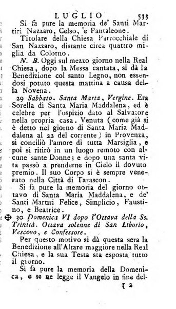 Diario di Colorno per l'anno 1777.[-1802.] nel quale trovansi segnate tutte le funzioni ecclesiastiche e tutte le indulgenze, oltre alla dichiarazione di varie cose necessarie, dilettevoli ed utili agli abitanti di Colorno a cui comodo, e uantaggio principalmente è stato composto