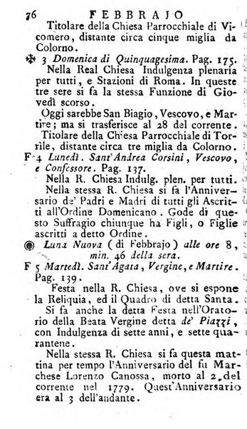 Diario di Colorno per l'anno 1777.[-1802.] nel quale trovansi segnate tutte le funzioni ecclesiastiche e tutte le indulgenze, oltre alla dichiarazione di varie cose necessarie, dilettevoli ed utili agli abitanti di Colorno a cui comodo, e uantaggio principalmente è stato composto