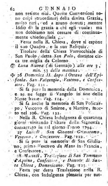 Diario di Colorno per l'anno 1777.[-1802.] nel quale trovansi segnate tutte le funzioni ecclesiastiche e tutte le indulgenze, oltre alla dichiarazione di varie cose necessarie, dilettevoli ed utili agli abitanti di Colorno a cui comodo, e uantaggio principalmente è stato composto