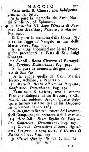 Diario di Colorno per l'anno 1777.[-1802.] nel quale trovansi segnate tutte le funzioni ecclesiastiche e tutte le indulgenze, oltre alla dichiarazione di varie cose necessarie, dilettevoli ed utili agli abitanti di Colorno a cui comodo, e uantaggio principalmente è stato composto